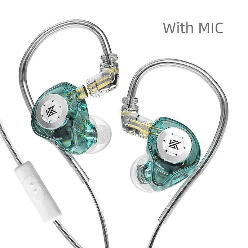 KZ EDX pro Earphones Bass In Ear Monitor Headphones Sport Noise Cancelling HIFI Headset New Arrival! EDX pro cyan mic China Mainland Tidesmit