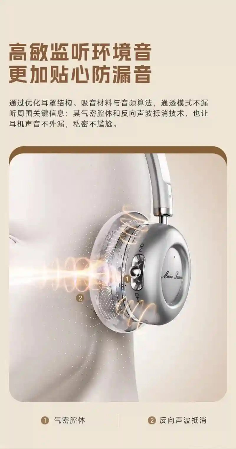 Wireless Bluetooth Gaming Headphones with Active Noise Cancellation Tidesmit