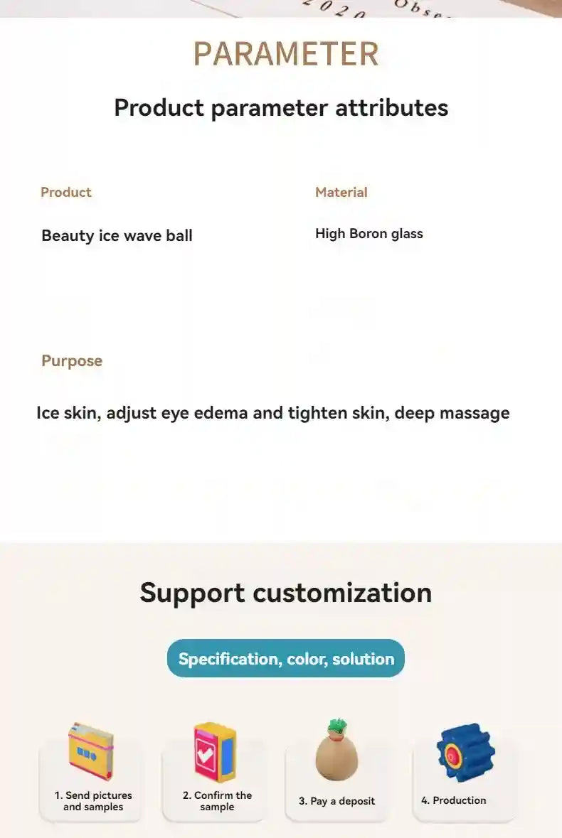 Ice Globes Cooling Facial Massage Roller - Professional Skin Care Eye Massage Instrument Tidesmit