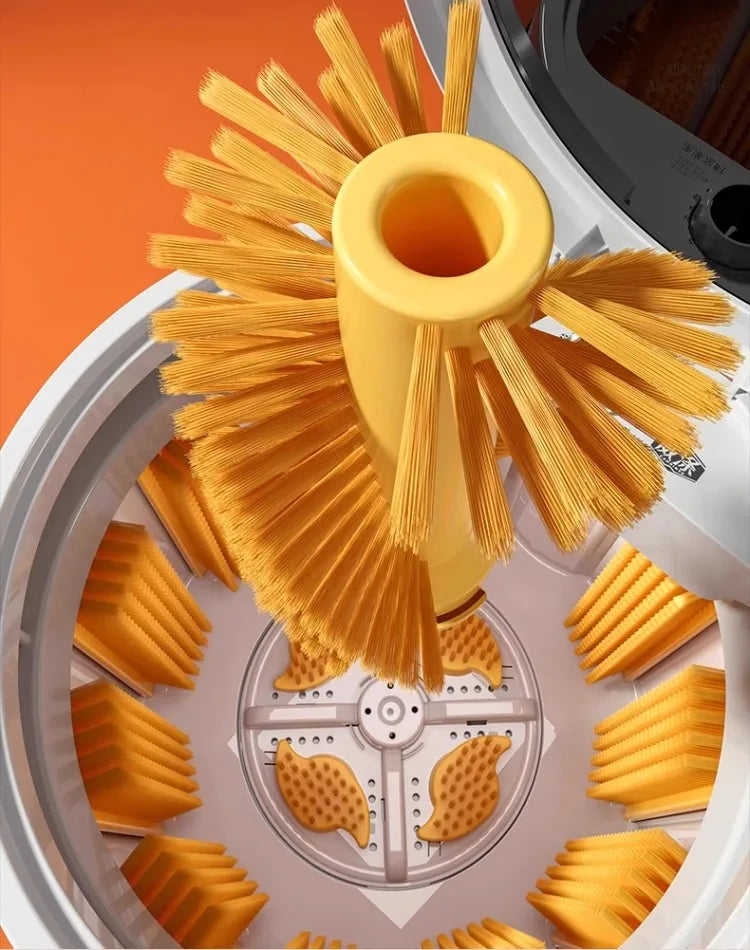 Tidesmit 220V semi-automatic shoe washing machine for home use, compact white laundry appliance for shoes and socks