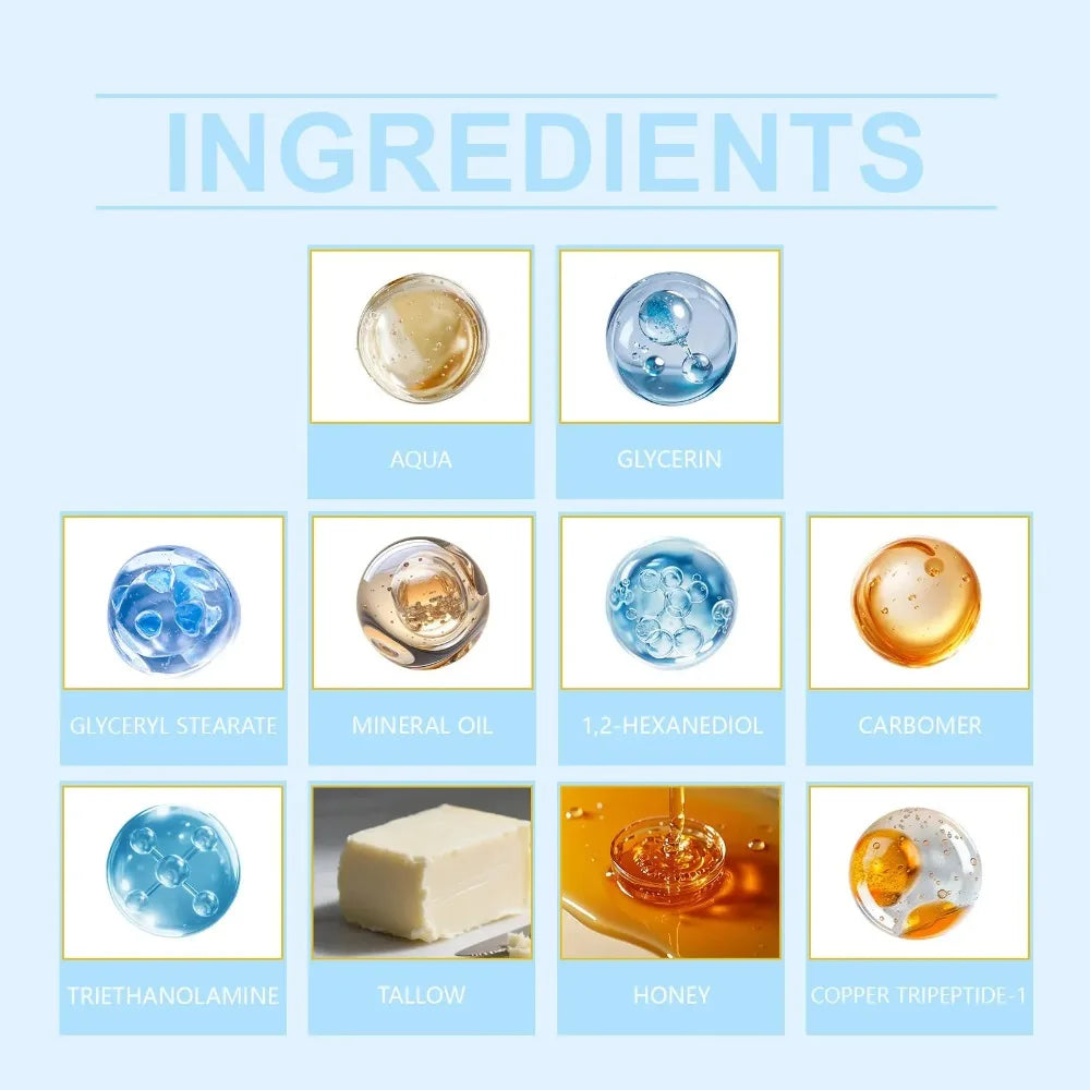 Tidesmit Copper Peptides PDRN GHK-Cu beef tallow blue balm moisturizer texture close-up for mature dry sensitive skin