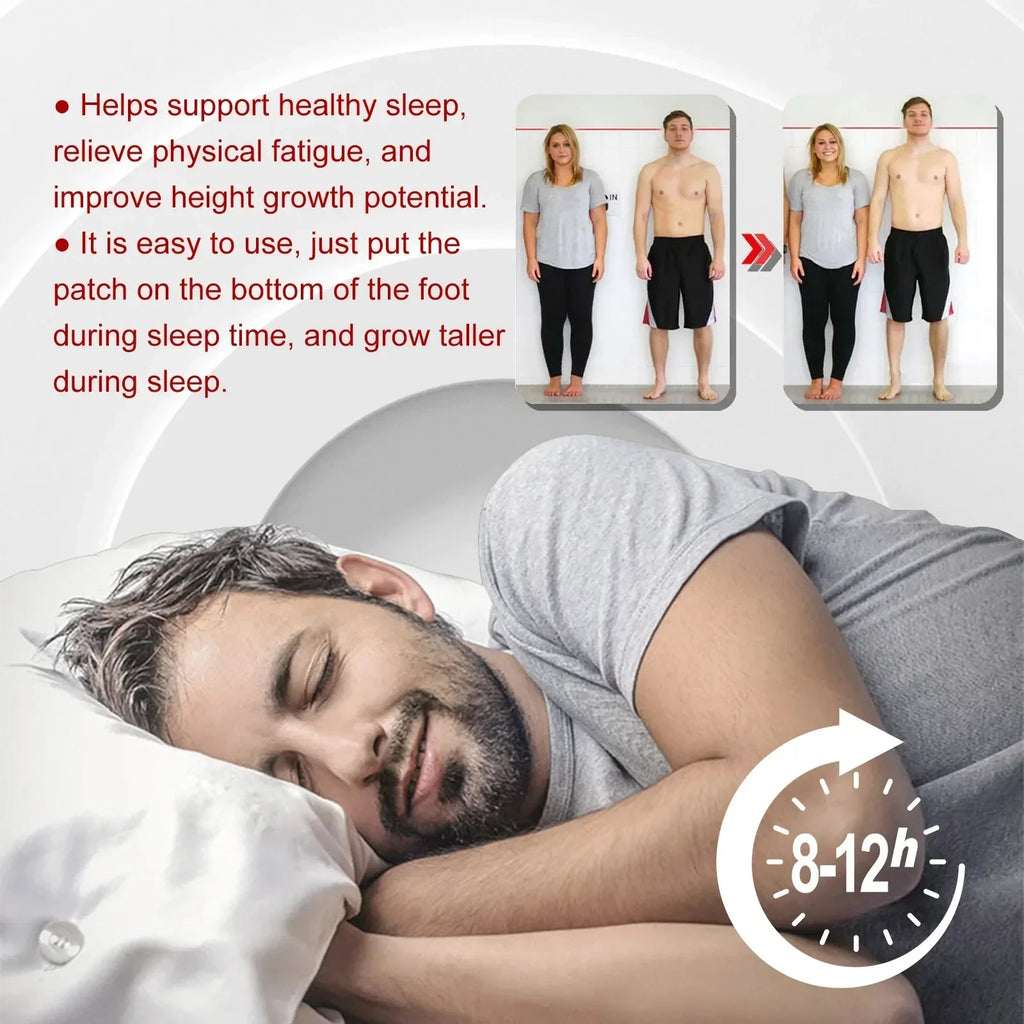 6/10/60PCS Height Growth Patch Promote Bone Heightening Calcium Vitamin D Supplement Adult Children Height Enhancer Foot Patches