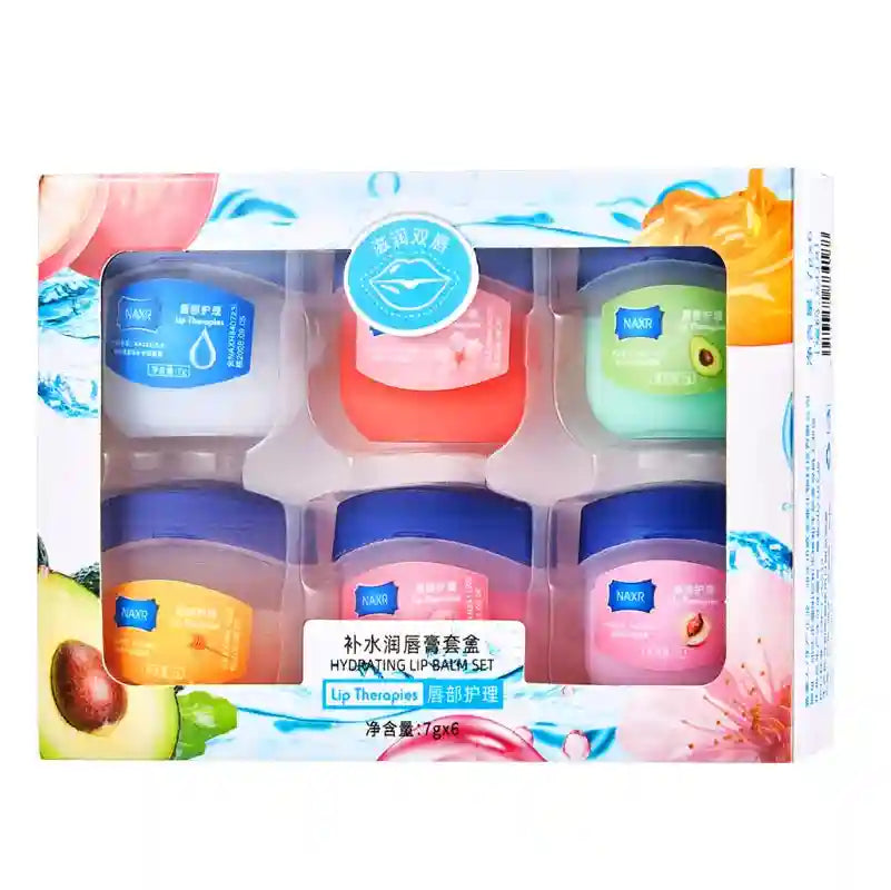 Vaseline Lip Balm Set: 6 Pcs Moisturizing Lip Mask Treatment Lip Care 6 pcs set Tidesmit