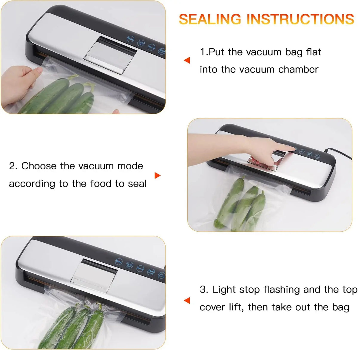 Customizable Electric Household Vacuum Sealer Machine Dry Moist Food Vacuum Sealer Plastic Material for Food Packing Storage