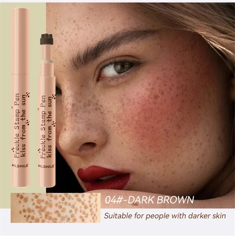 Tidesmit waterproof fake freckles pen for natural dotted makeup look face makeup detail view