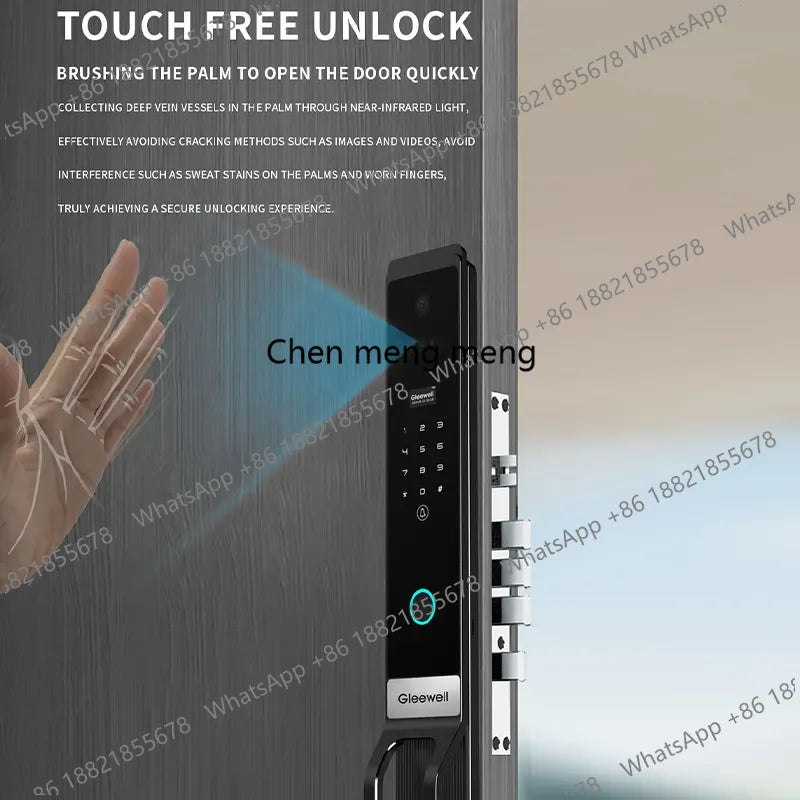 3D Palmar Vein Smart Door Lock Tuya U Smart Go Security Camera Intelligent Biometric Fingerprint And Face Recognition Smart Lock