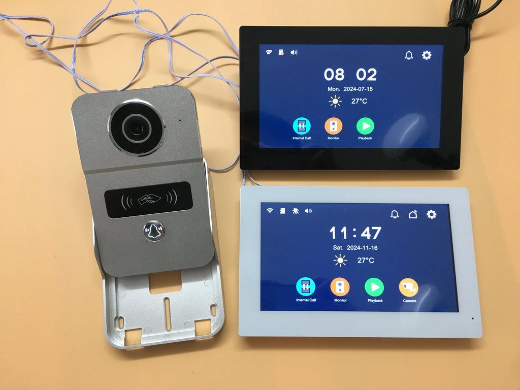 7 Inch Tuya Smart Wifi Video Entry Phone Intercom System 1080P 2 Wire Home Video Doorphone Doorbell RFID Card Unlock Apartment
