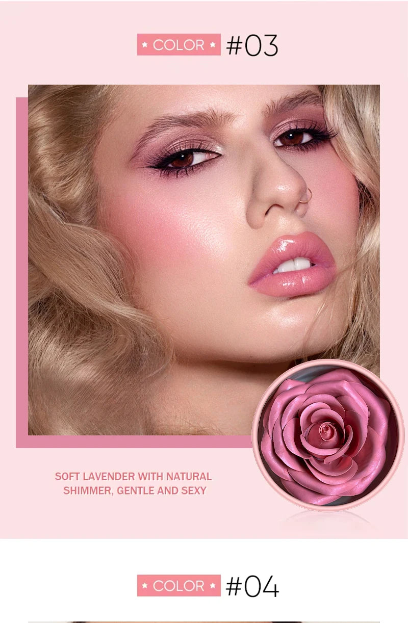 Tidesmit matte petal blush and highgloss contouring cream palette for sculpted face makeup texture detail
