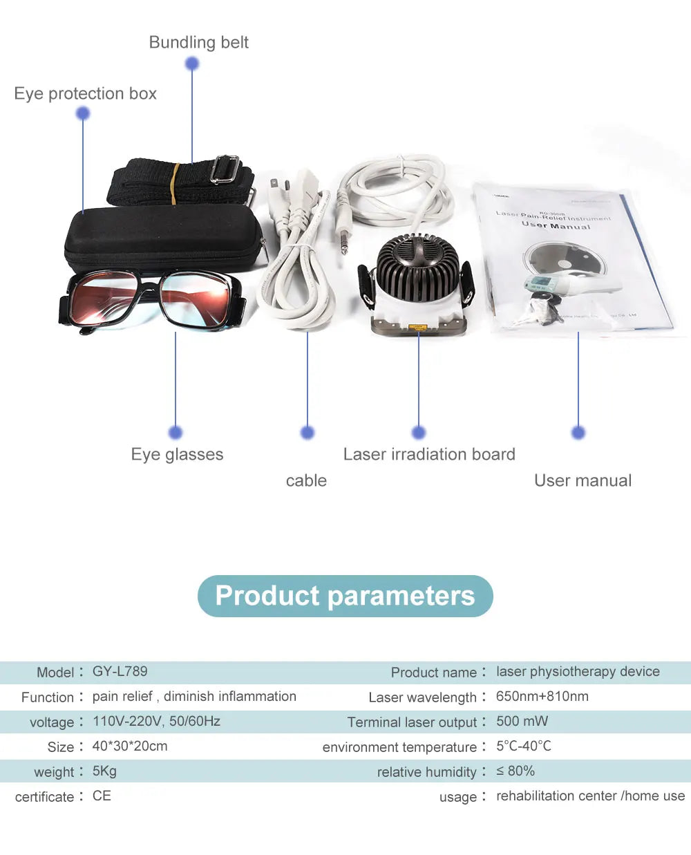 Cold Laser Therapy Device 810nm | Pro Muscle Relief Wellness Tool Body Shaping Massage Equipment Tidesmit