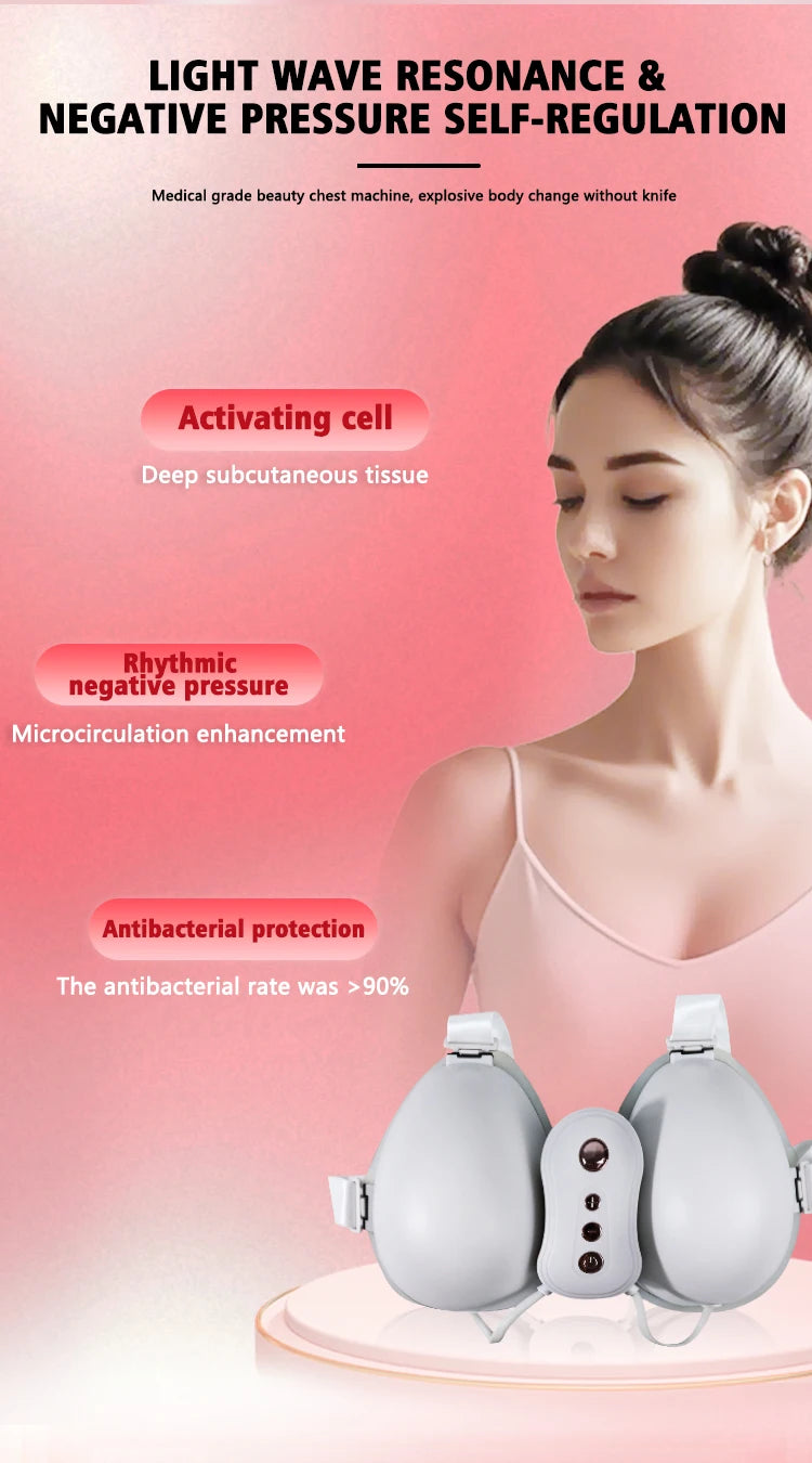 Wireless Breast Enhancement Massager - Portable Heat Therapy Device Massage Cushion Tidesmit
