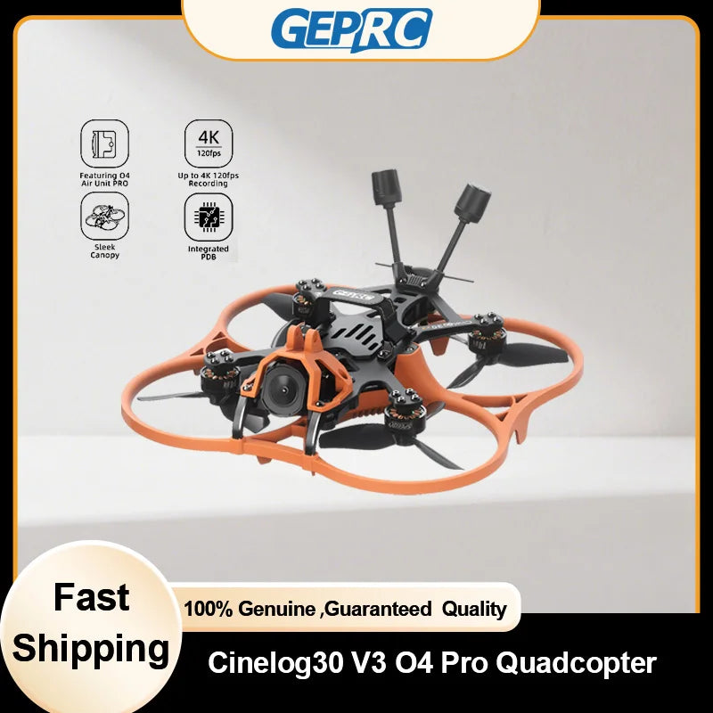 GEPRC Cinelog30 V3 4K FPV Drone - Durable O4 Pro Cinewhoop Tidesmit