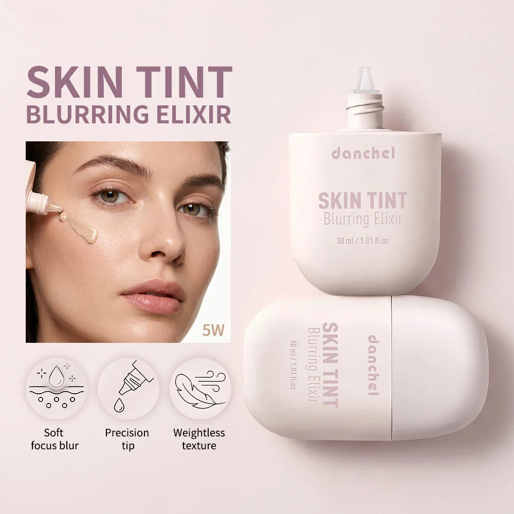 Tidesmit Skin Tint Blurring Elixir Foundation texture close-up showing hydrating full coverage for all skin tones
