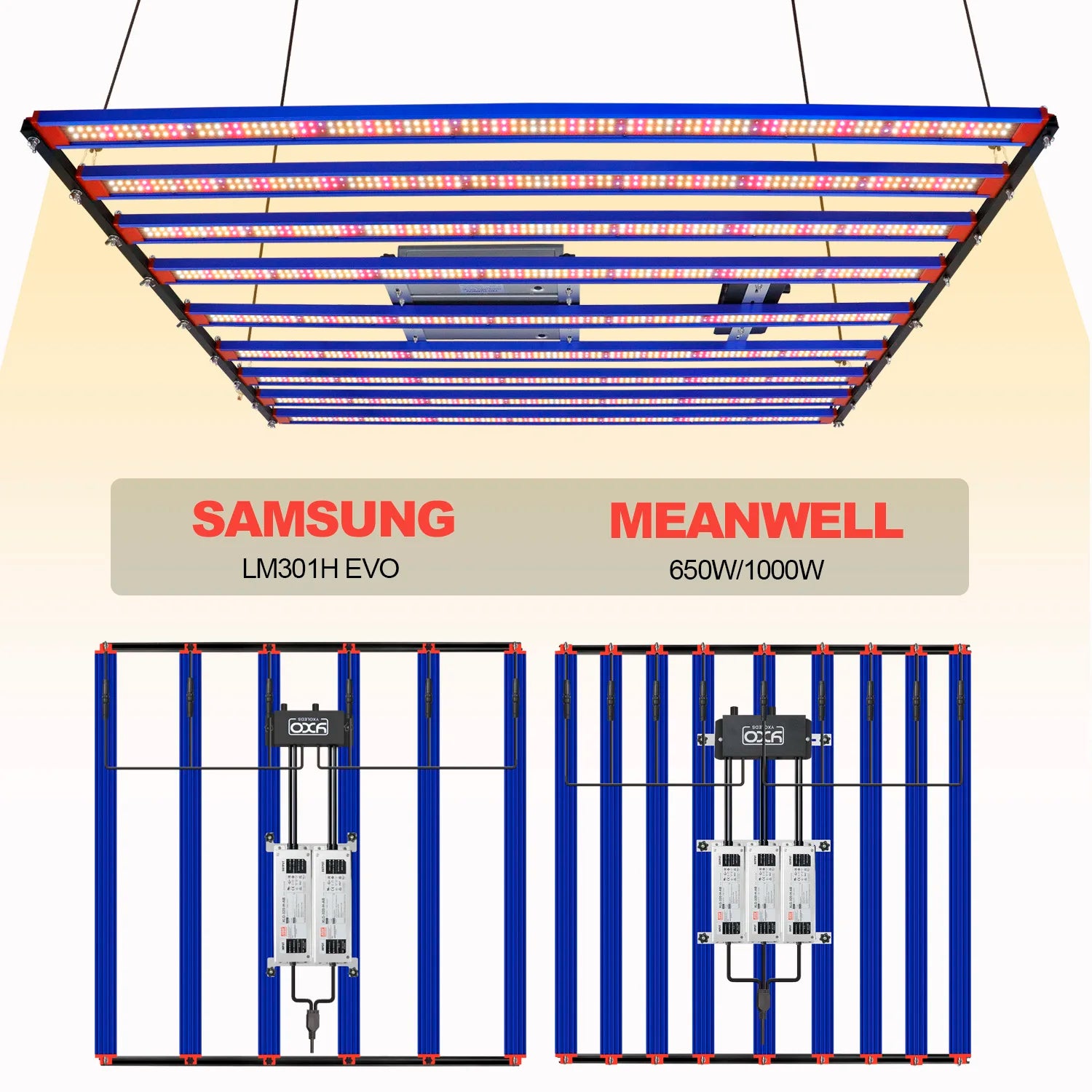 650W 1000W  LM301H EVO MeanWell LED Grow Light Bar Timmer UV IR On/Off For Indoor Flower Tent Plant Growth Phyto Lamp