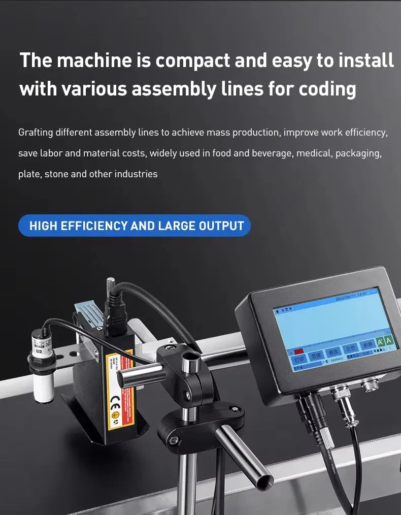 Hot Selling Electric Inkjet Date & Batch Coding Machine With Barcode For Pill Bottles Plastic Packaging Cartons
