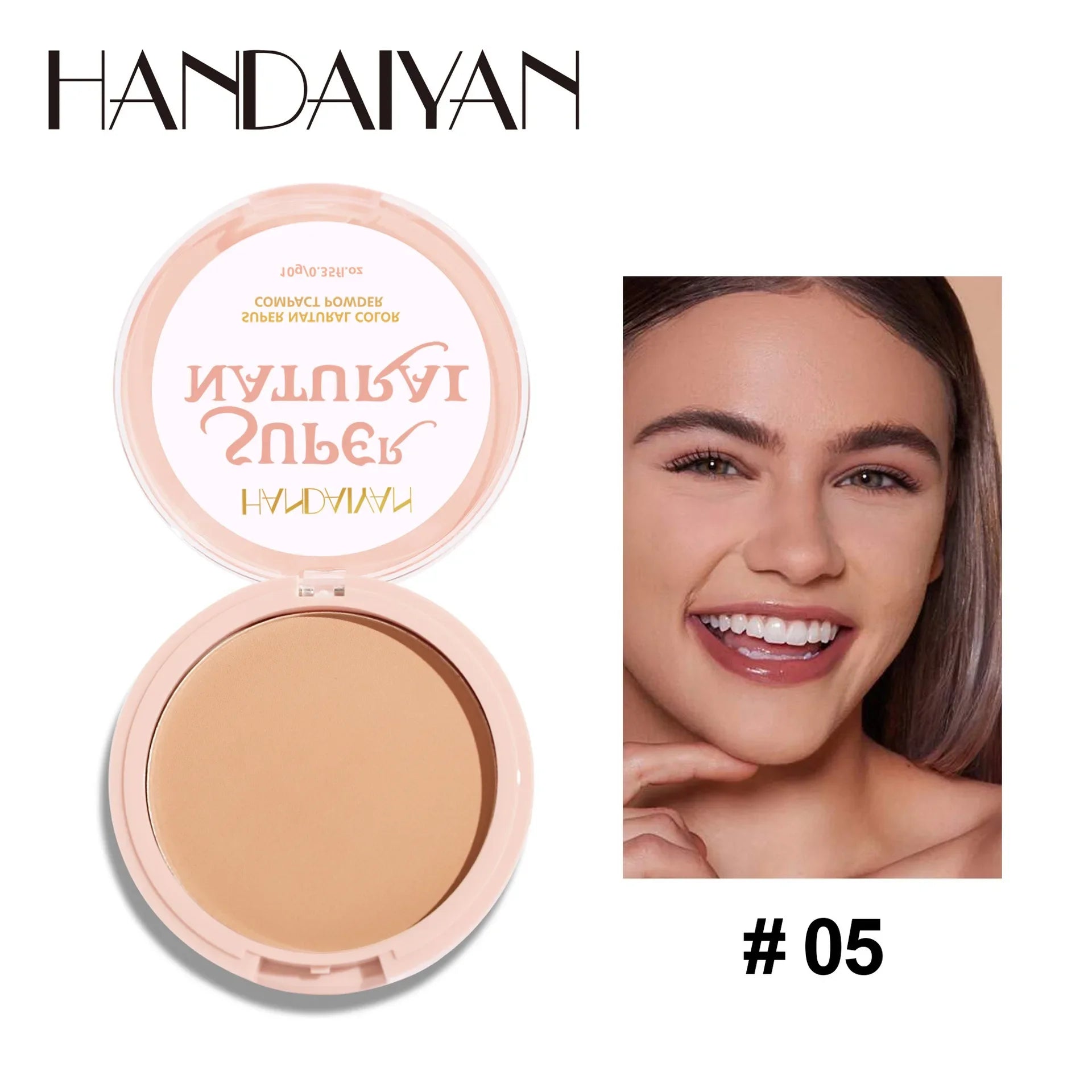 Tidesmit matte pressed powder texture close-up for full coverage oil control and brightening face makeup
