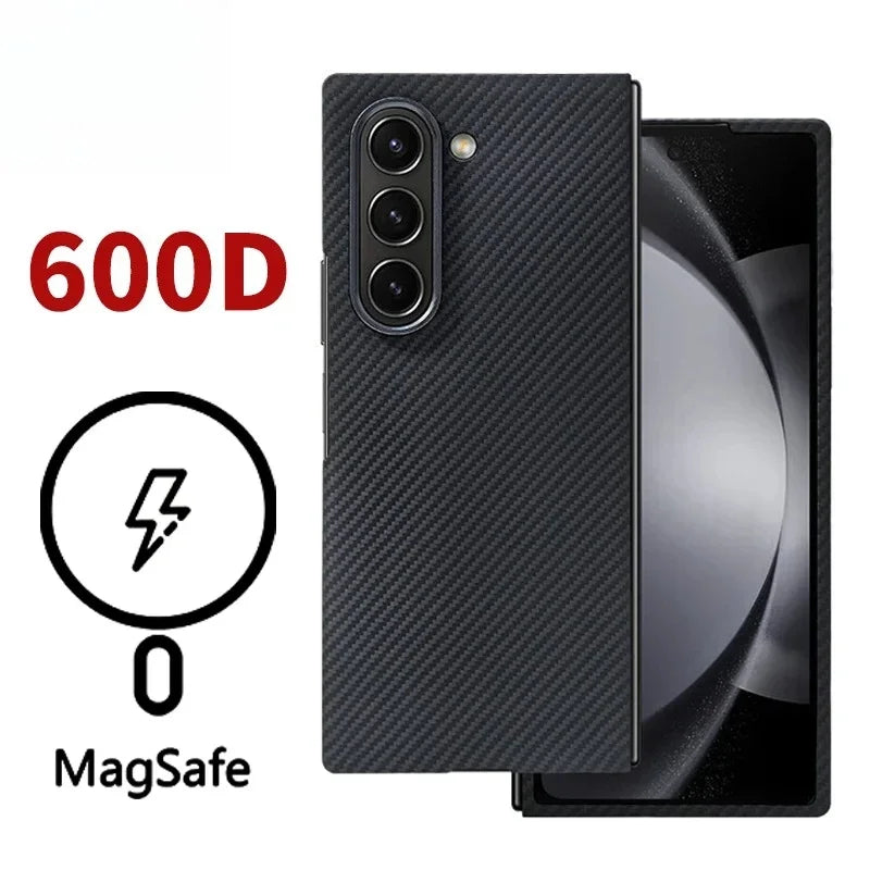 Samsung Galaxy Z Fold 7 Carbon Fiber Case with MagSafe Compatibility Aramid-600D Tidesmit