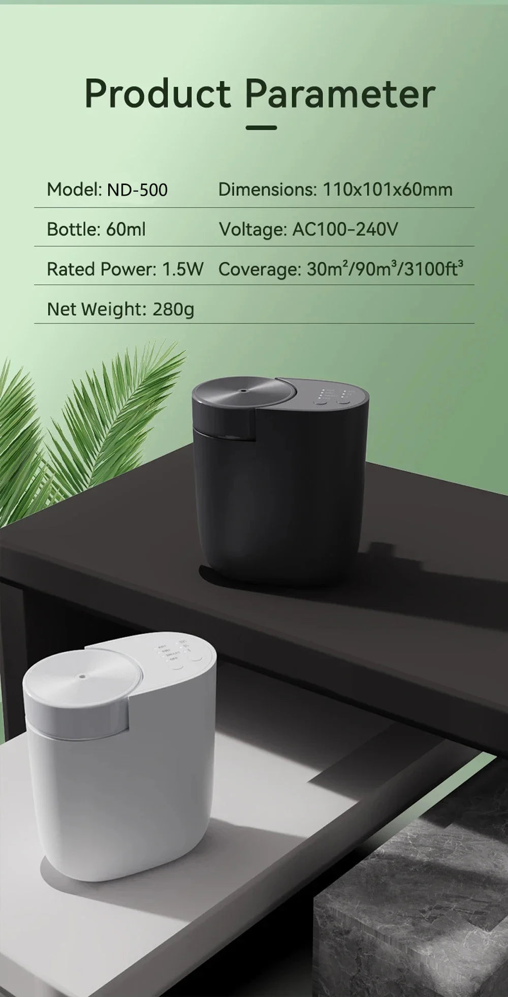 Plug-in Diffuser Waterless Scent Air Machine Bluetooth Control Smell Distributor Essential Oil Aroma Diffuser for Home,Office