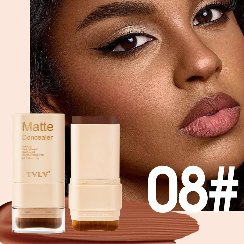 Tidesmit Eraser Concealer double-head foundation stick texture close-up showing waterproof nine-color makeup formula