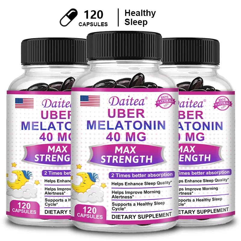 Melatonin - Dietary Supplement To Improve Nighttime Sleep Quality and Improve Insomnia, Reduce Waking Time, Boost Immunity