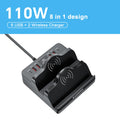 110W USB C Fast Charging Station PD QC3.0 PPS Type C Fast Charge Dual Wireless Charger For iPhone 14 13 Pro Max Samsung Xiaomi