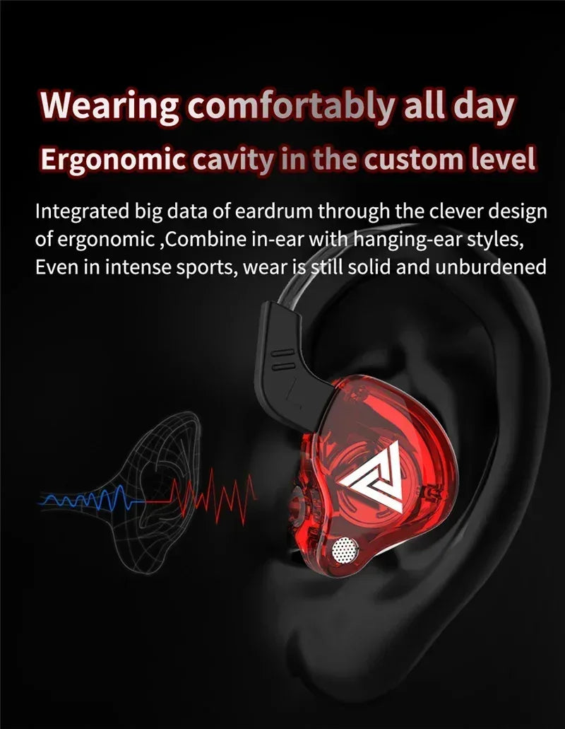 QKZ AK6 Wired Earphones With Mic - Dynamic HiFi Stereo | Tidesmit Tidesmit