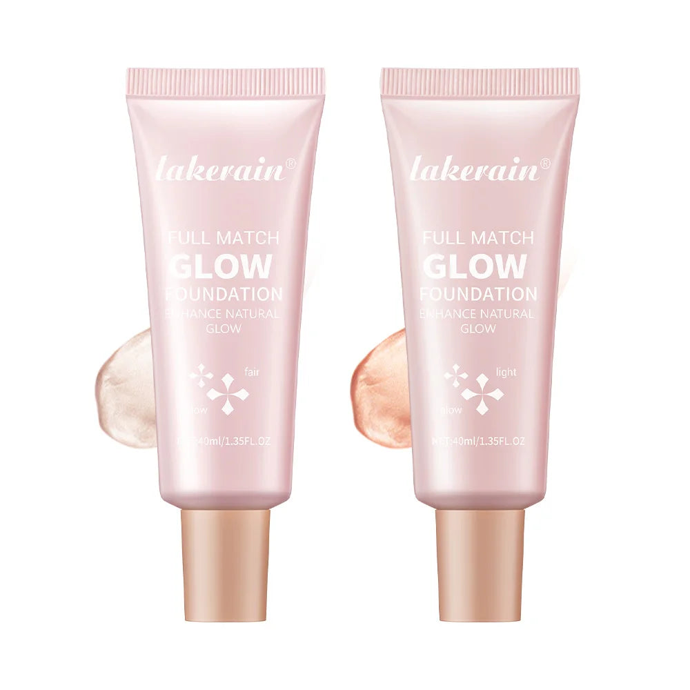 Tidesmit Glowing Foundation liquid texture close-up moisturizing lightweight base and natural glow highlighter makeup