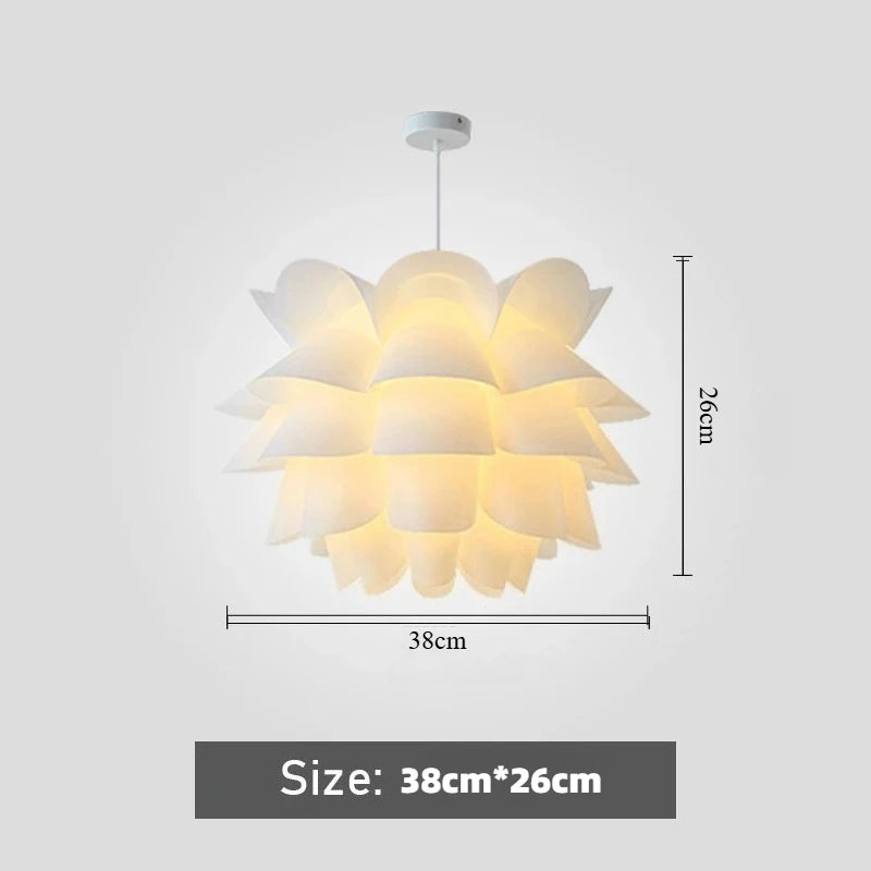 Lotus Ring Light LED Pendant Lamp for Minimalist Dining Rooms w38cm h26cm Tidesmit