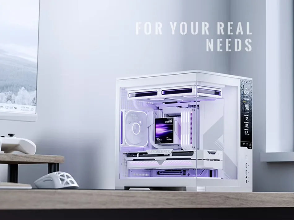 Jonsbo TM-280/TM-360 Integrated Water Cooling Radiator 3.95-inch Screen ARGB Lighting Effect Desktop Computer Case Water Cooling