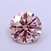 Round pink diamond gemstone with faceted sparkle