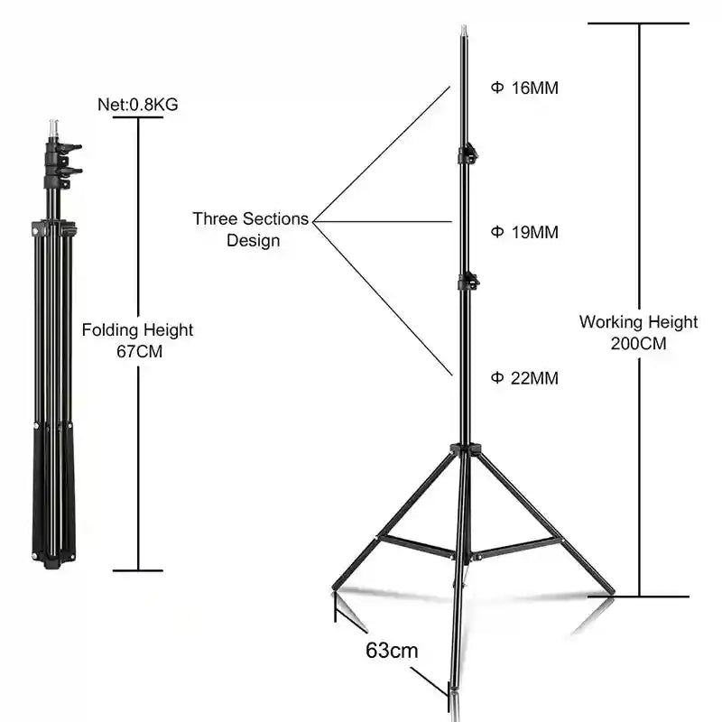 18 Inch LED Ring Light with Adjustable Tripod Stand for Content Creation Tidesmit