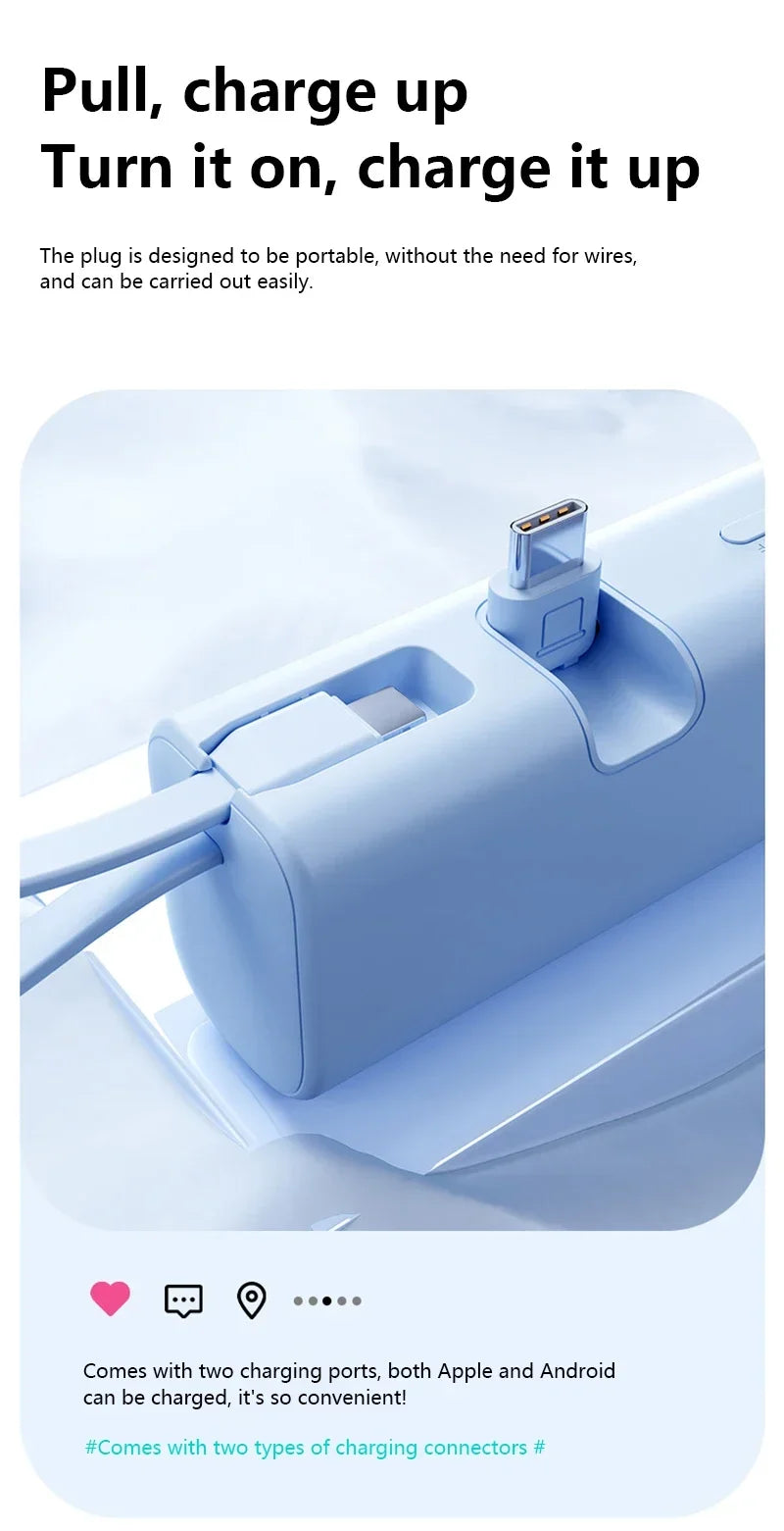 Tidesmit 50000mAh Portable Charger with Integrated Cables & USB-C Tidesmit
