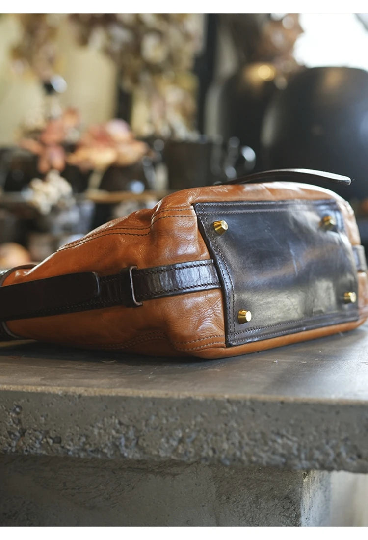 PNDME vintage high-quality first layer cowhide women shoulder bag outdoor travel designer handmade genuine leather underarm bag