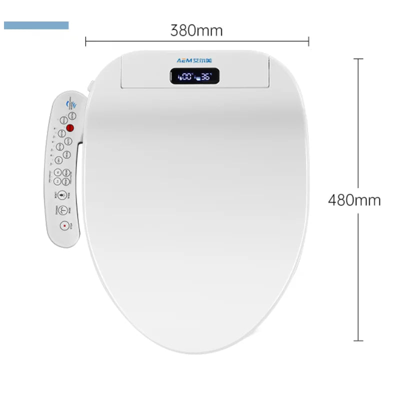 Smart Toilet Seat Cover - Water&Energy Saving, Instant Heating, Self-Cleaning, LED Night Light-Efficient Hygienic Bathroom Lid