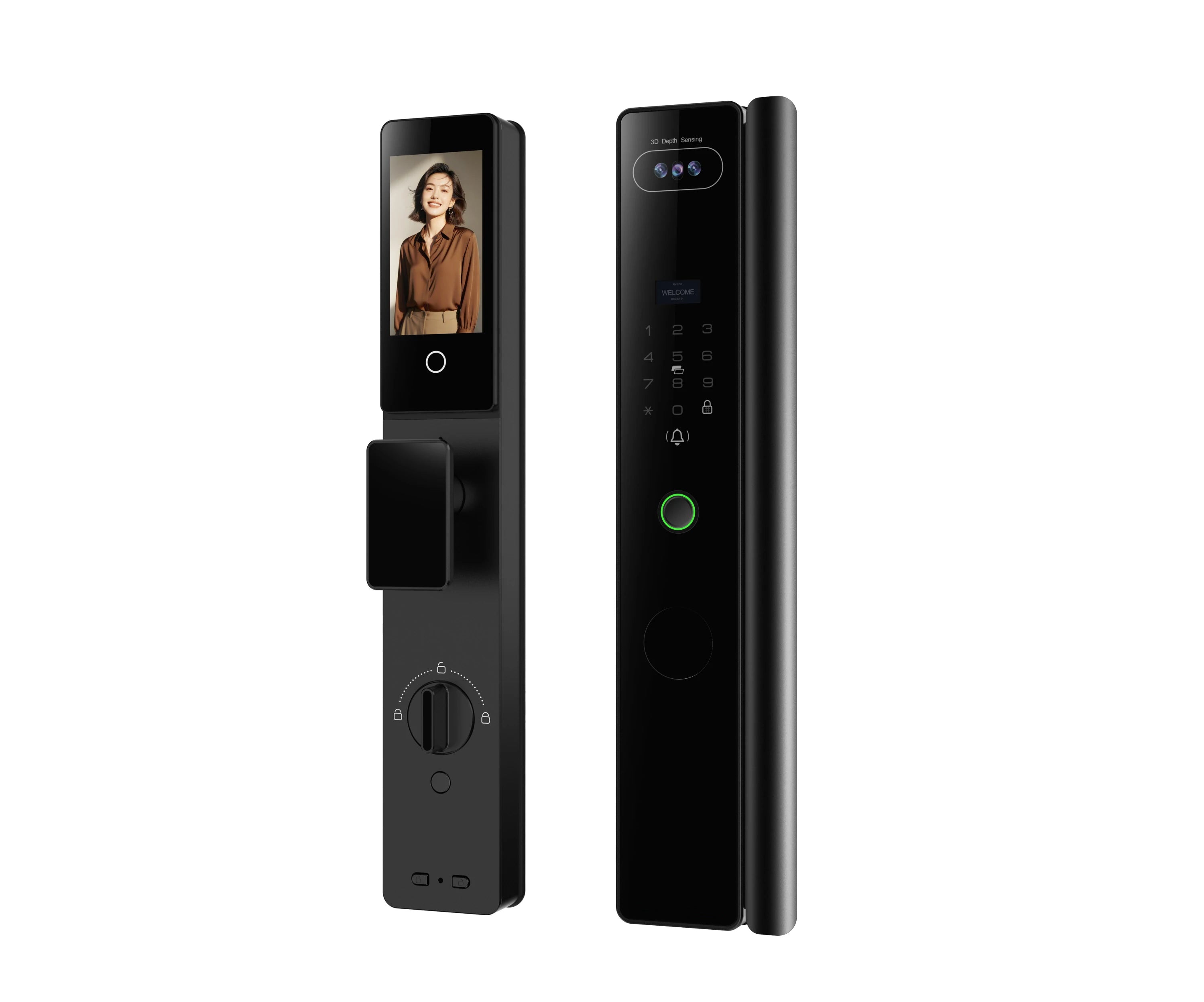 Waterproof 3d Face Recognition Serrure Intelligente Electronic Tuya Digital Fingerprint Door Smart Lock With Camera