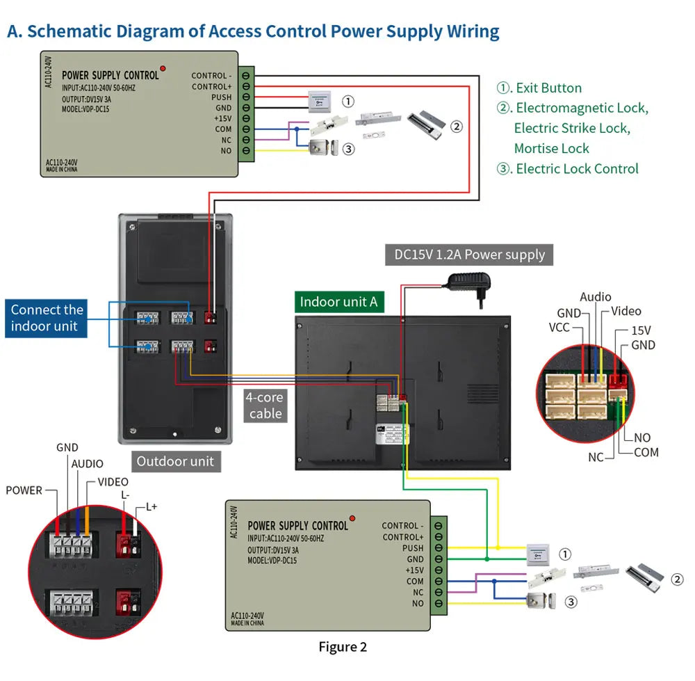 10 inch Touch Screen WiFi 1080P Intercom Doorbell 4 Wire Video Doorphone System RFID APP Unlock for 2/3/4 Unit Home Apartments