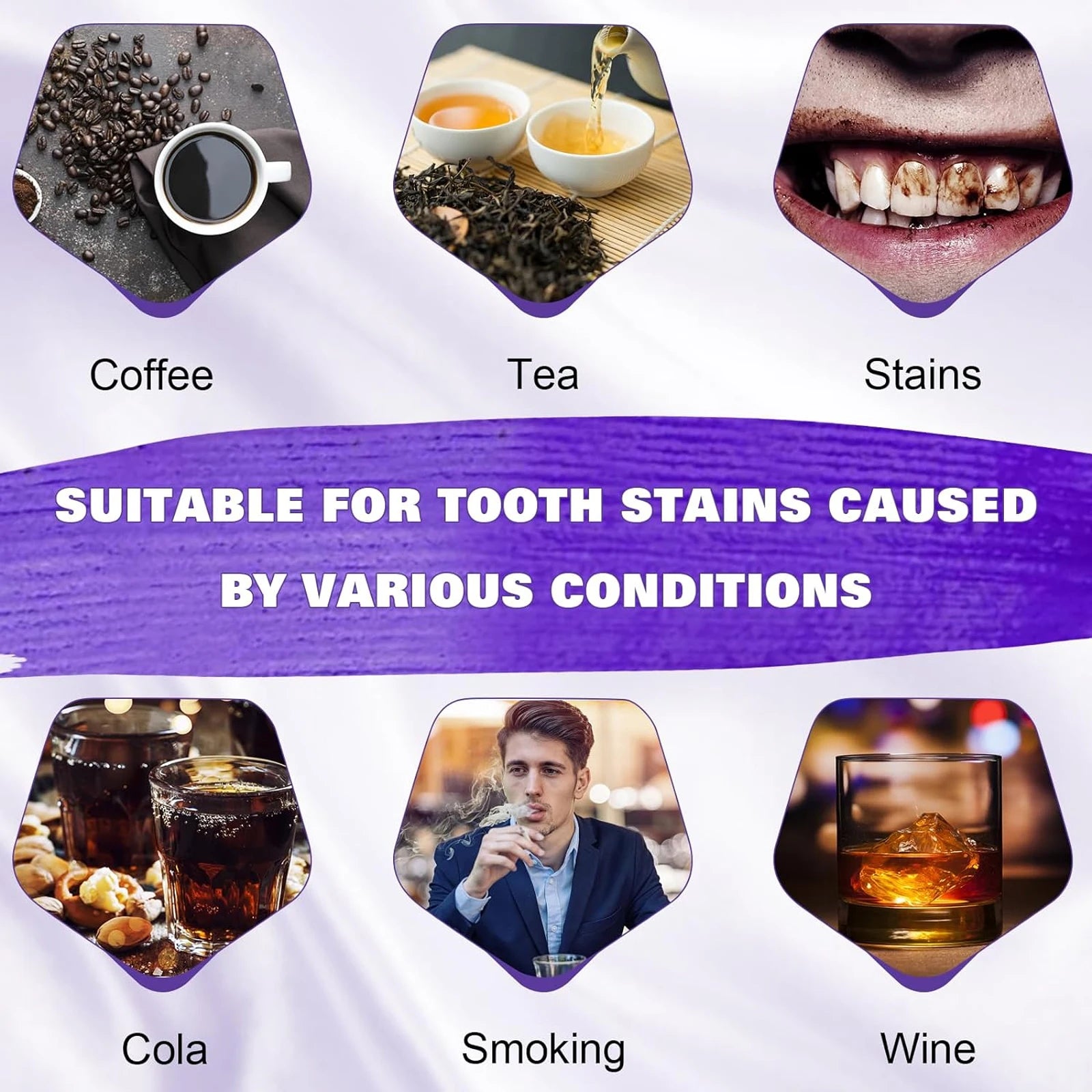 Tidesmit purple teeth whitening toothpaste for deep stain removal and gingiva protection