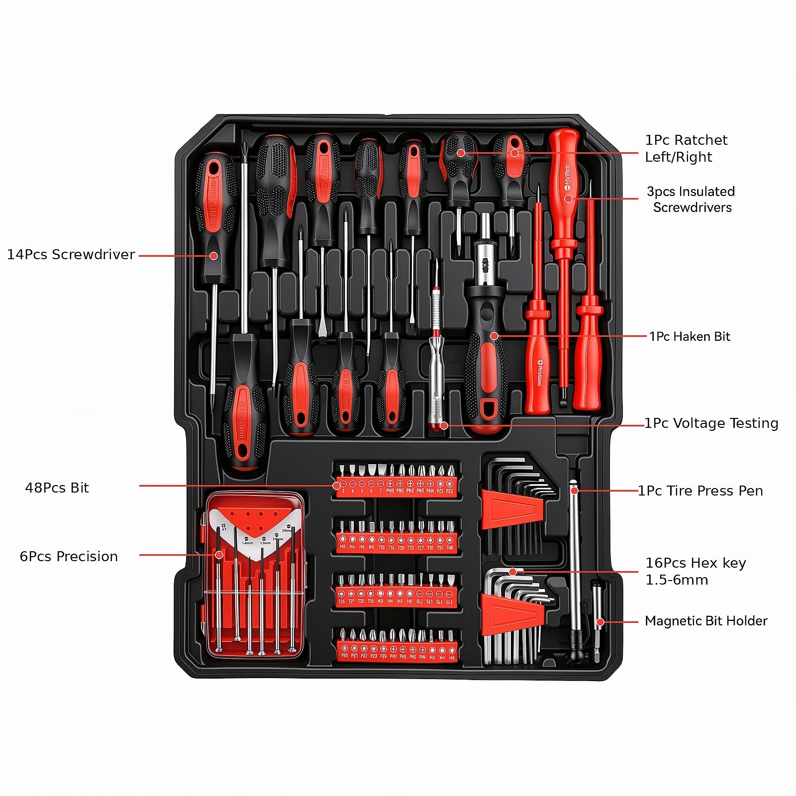Professional Rolling Toolbox with Wheels Complete Mechanic Tool Set Heavy Duty Socket Wrench Kit Automotive Repair Hand Tools Portable Storage Case for Car Motorcycle Bicycle Home Garage Workshop Maintenance Equipment DIY