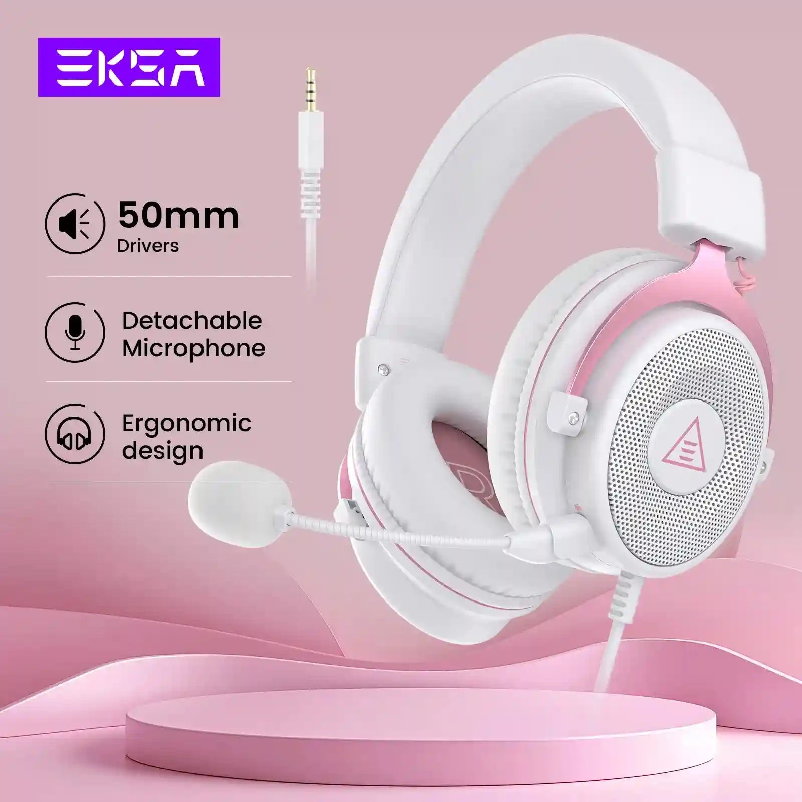 Wired Gaming Headphones with Detachable Mic for PC PS5 and Xbox Tidesmit