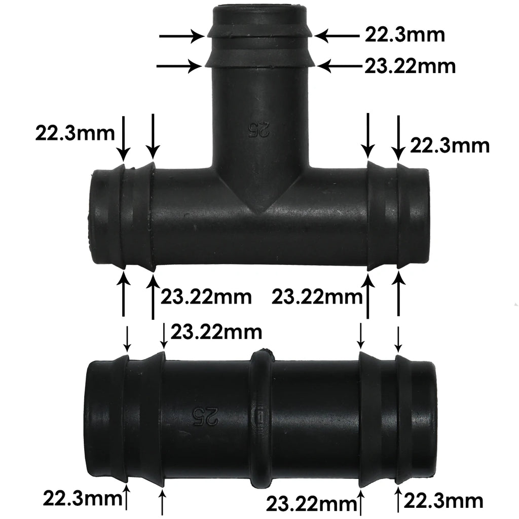 1/2" 3/4" Male Female Thread Connector To Barb 16mm 20mm 25mm PE Hose Adapter Tee Elbow Garden Irrigation Drip Watering System