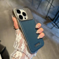iPhone 15 Leather Aromatherapy Case with Magnetic MagSafe Protection Navy Tidesmit