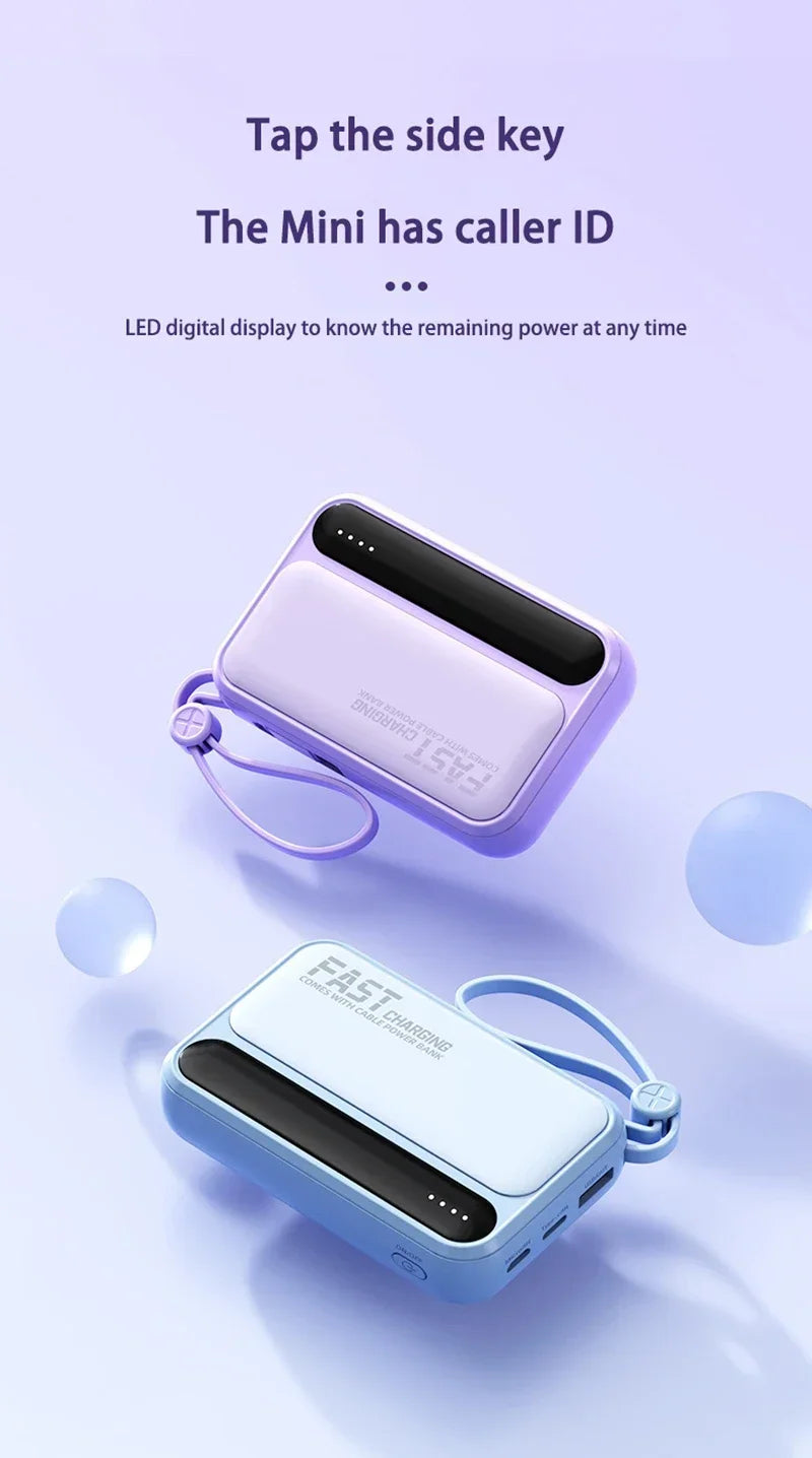 Tidesmit Portable Charger: Fast Charging Power Bank with 4 Cables Tidesmit