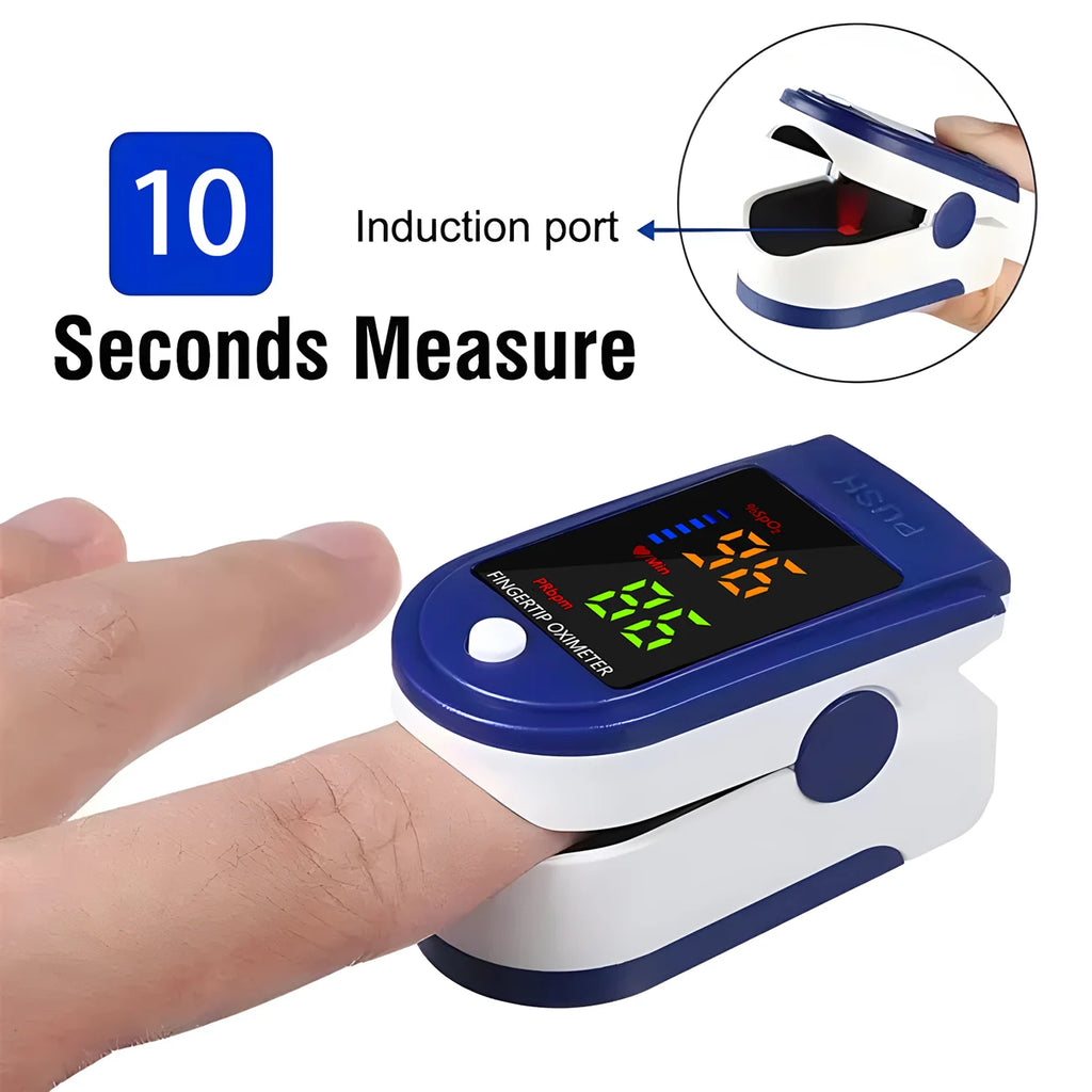 Finger Pulse Oximeter Or Blood Pressure Monitor Kit, Heart Rate SpO2 Saturation Meter Home Medical Device
