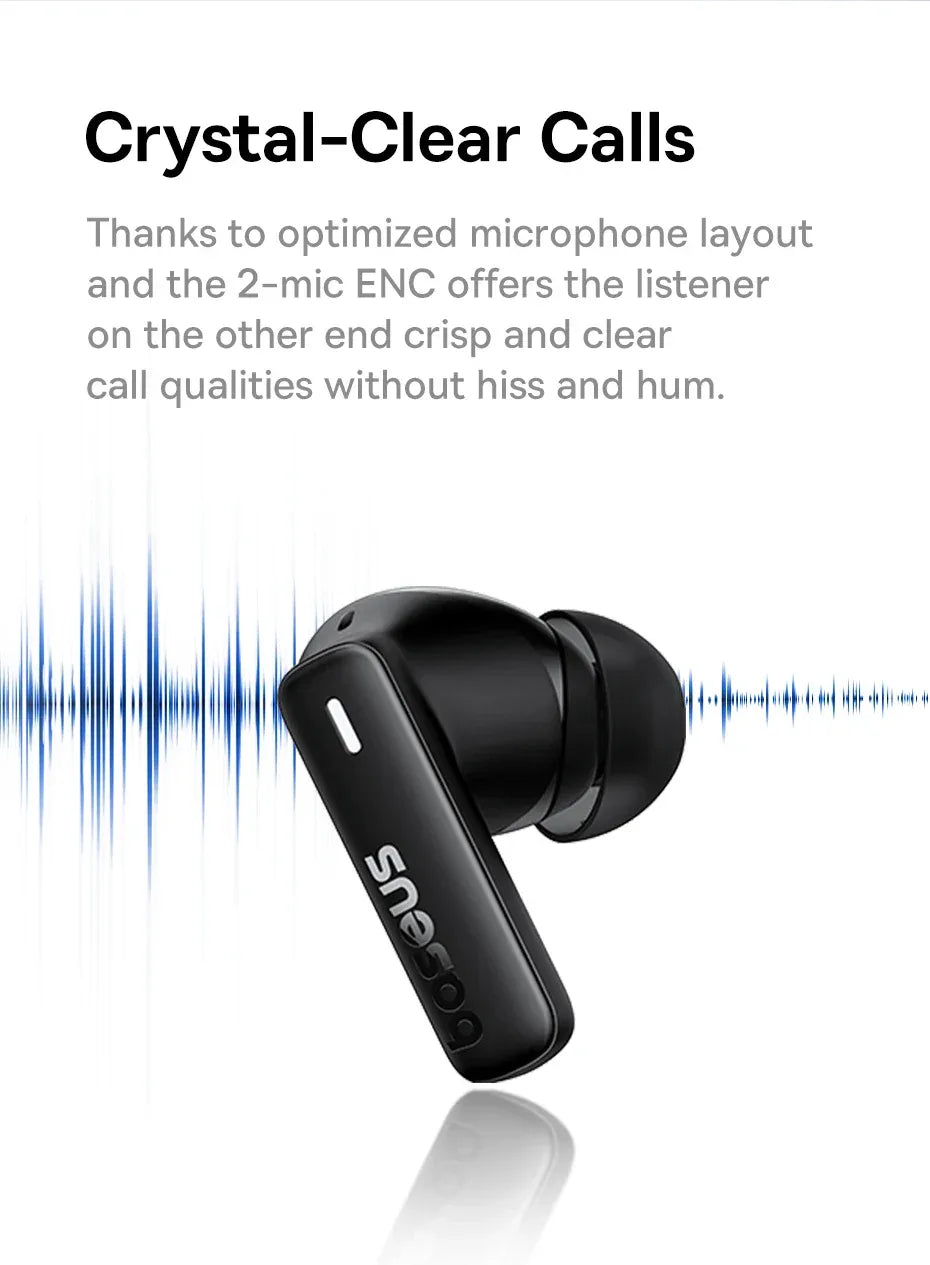Tidesmit Wireless Earbuds with Deep Bass - 33Hr Playtime IPX5 Tidesmit
