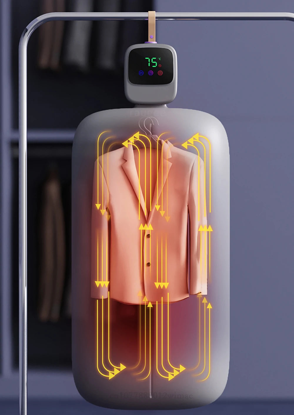 Tidesmit portable electric clothes dryer with folding design and UV sterilization technology for efficient laundry