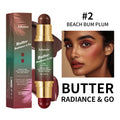 Tidesmit Double-Headed Bronzer Blush Stick in shade swatch for face makeup contouring and glowing highlights