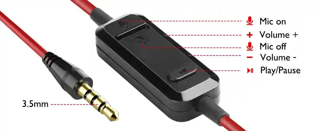 Wired Over-Ear Headphones with Mic - Studio Monitor Stereo Sound Tidesmit