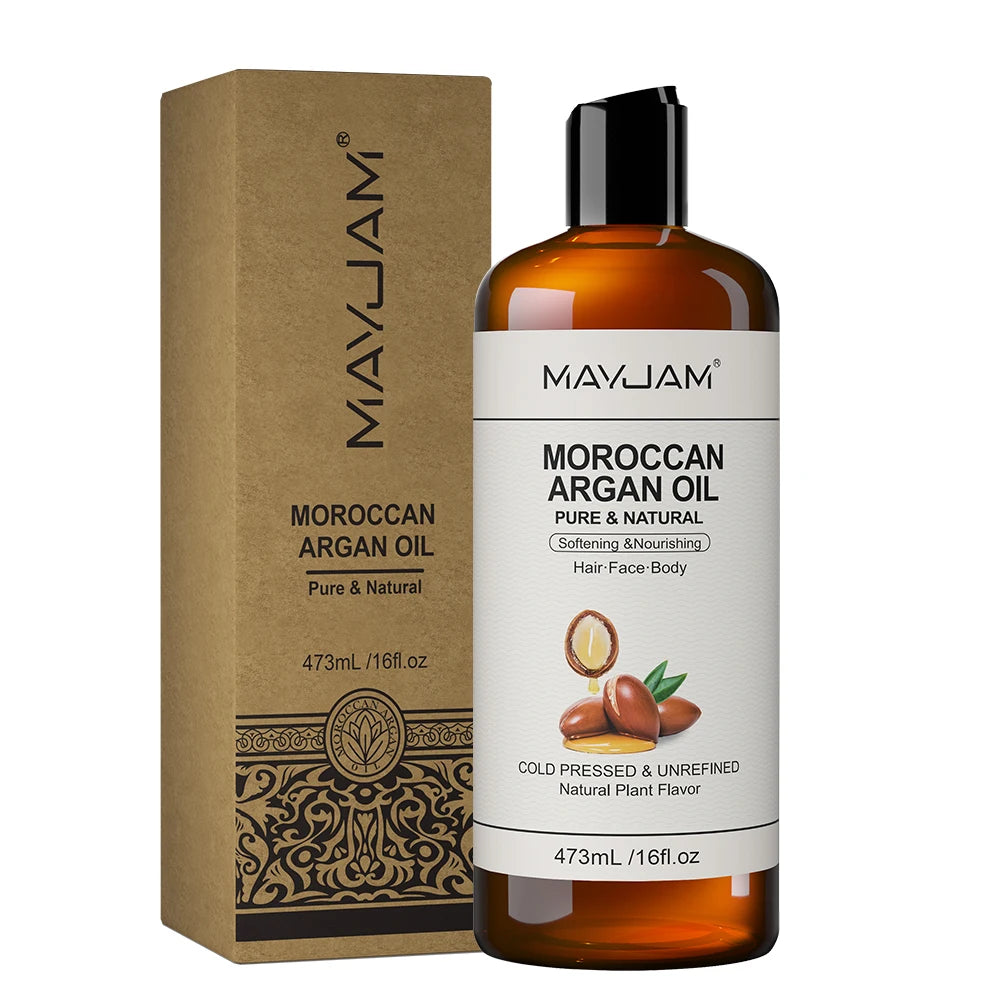 Tidesmit USDA Organic Argan, Coconut, and Almond Oil Blend for Hair, Face, and Skin Massage, 473ml.