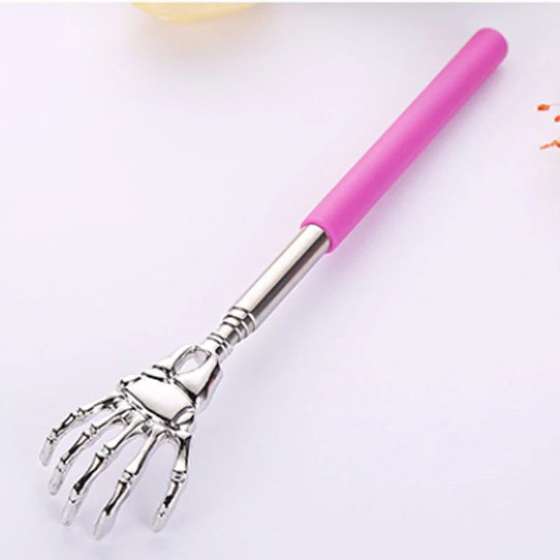 Telescopic Back Scratcher Stainless Steel Retractable Massager Back Massage Instrument A-Pink Tidesmit