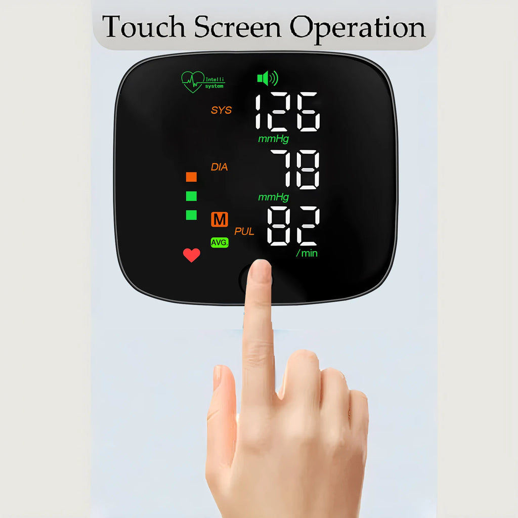 Rechargeable Wrist Blood Pressure Monitor Medical Voice Digitlal Display Health Sphygmomanometer Tonometer