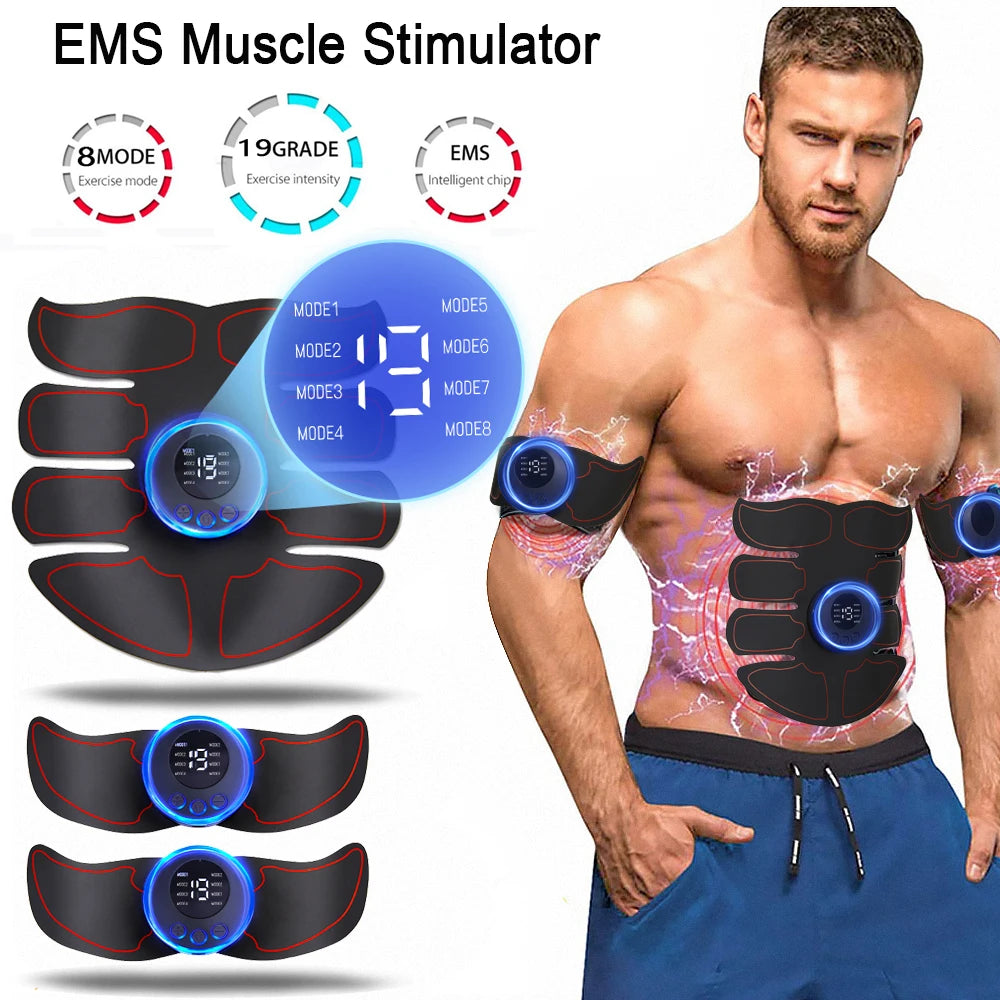 EMS Muscle Stimulator Abdominal Trainer - Rechargeable Body Recovery Fascia Gun Tidesmit